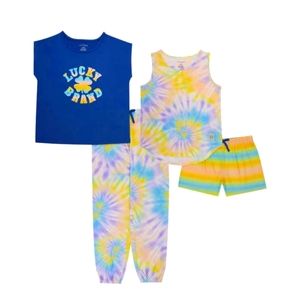 Lucky Brand Youth 4 piece pajama set